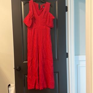 Club Monaco red jumpsuit. Great for work events or holiday party.